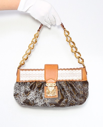 Dentelle Kirsten Gold Chain Bag, front view